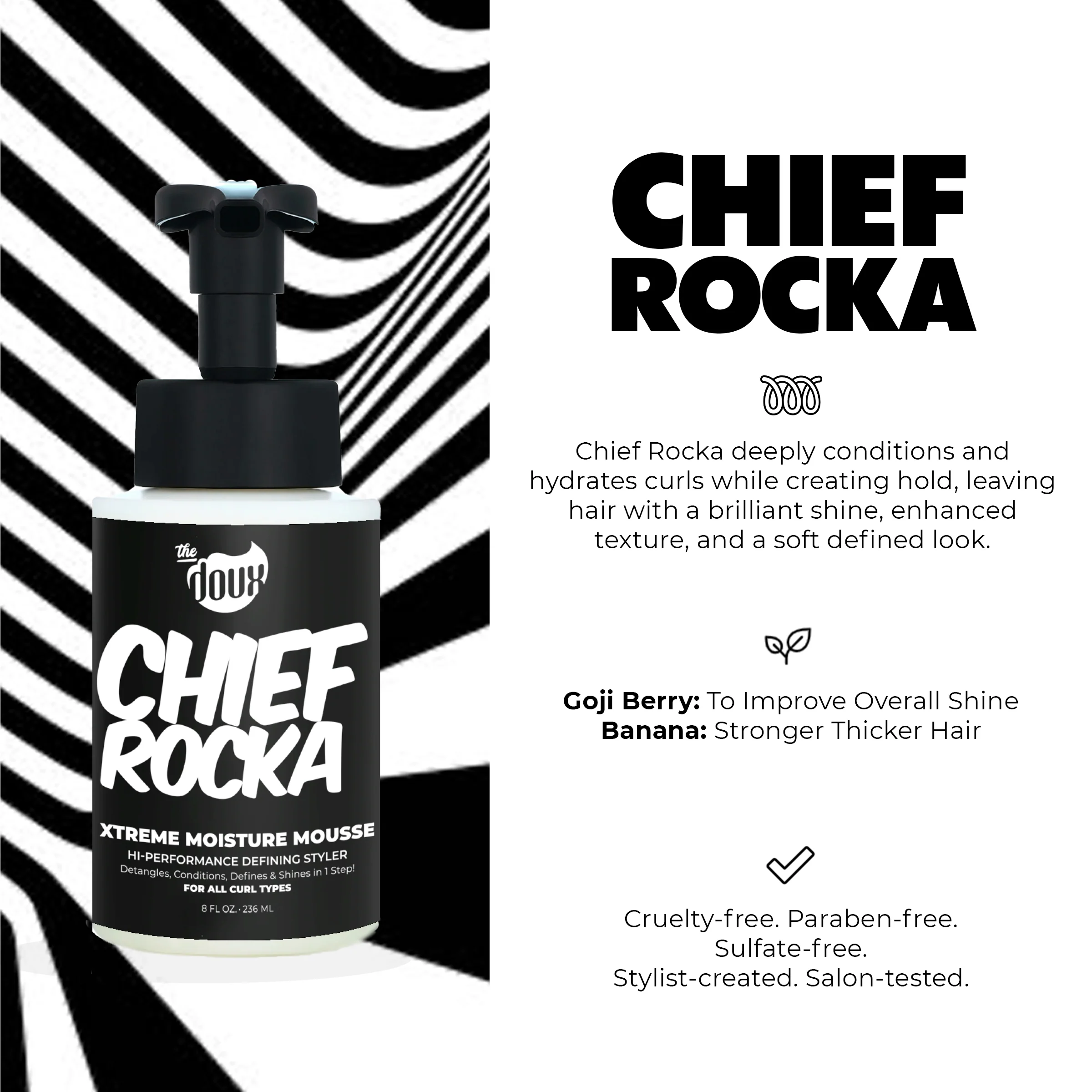 Chief Rocka Xtreme Moisture Mousse 8oz - Image 4